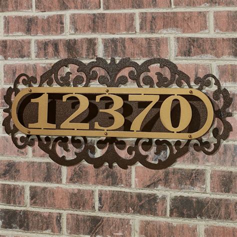 Hummingbird House Number Personalized Address Plaque Metal 